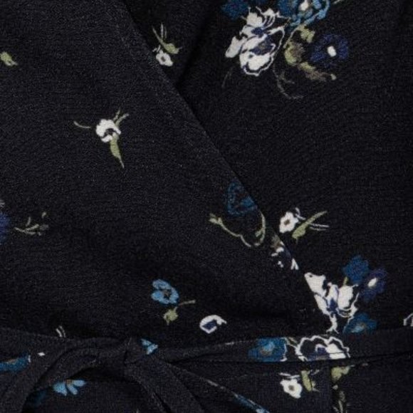 NWOT ROUJE Paris Daria Dress Navy baby blue dainty floral pattern size 38 - Picture 8 of 8